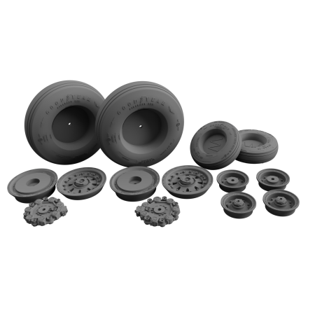 Zestaw kół do Grumman F-14A Tomcat – Early Production Rims – skala 1:33